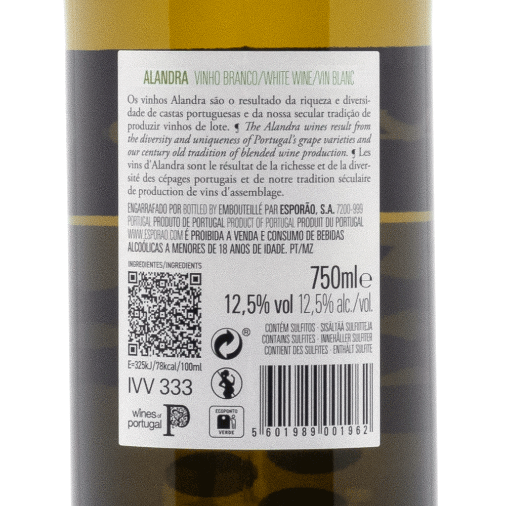 100148 - Alandra White - White Wine - Portugal Best Wines