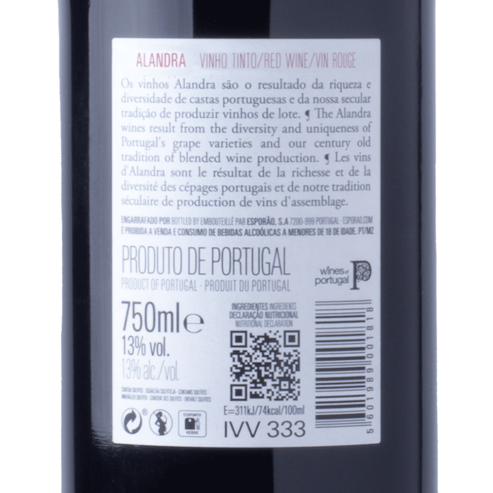 100149 - Alandra Red - Red Wine - Portugal Best Wines