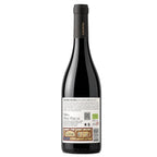 A bottle of Esporão Reserva red wine shown from the back, featuring a black glass body, black screw cap, and a detailed white and brown product label with organic certification logos.