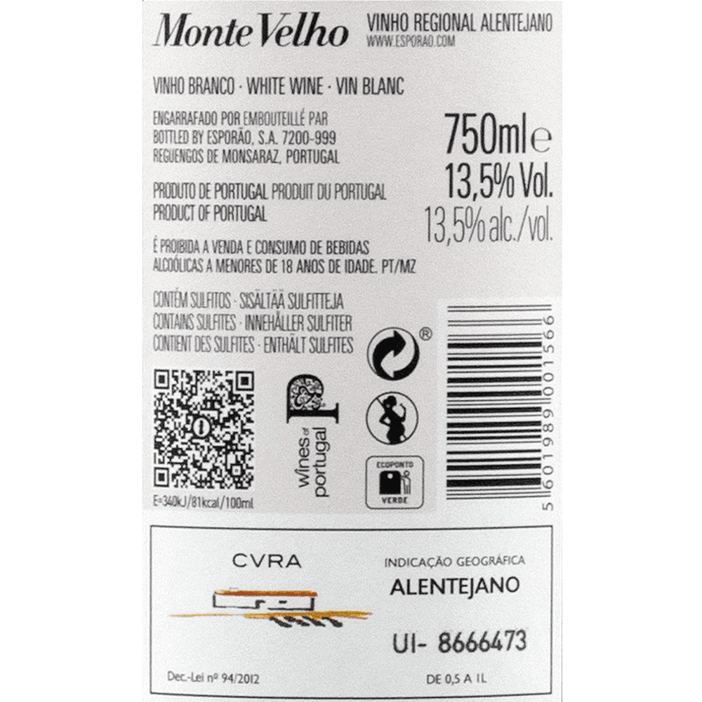 Monte Velho White - Portugal Best Wines