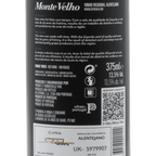 Monte Velho wine label, showcasing its ruby color, tasting notes of red berries, and Alentejo regional details.