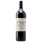 A bottle of 2022 Vertentes Douro red wine, featuring a dark glass bottle with a cream-colored label and a dark blue foil seal at the neck, set against a plain white background.