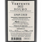 A close-up of a wine bottle label reading 'Vertente 2022 Douro' with Portuguese and English text, showing the producer 'Niepoort' and details for a 750 mL red wine bottle.