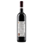 A bottle of Vallado Reserva red wine with a dark glass body, dark red wax seal, and a white label showing product details, set against a plain white background.