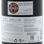Wine Crasto Superior Red wine back bottle with text and certification details