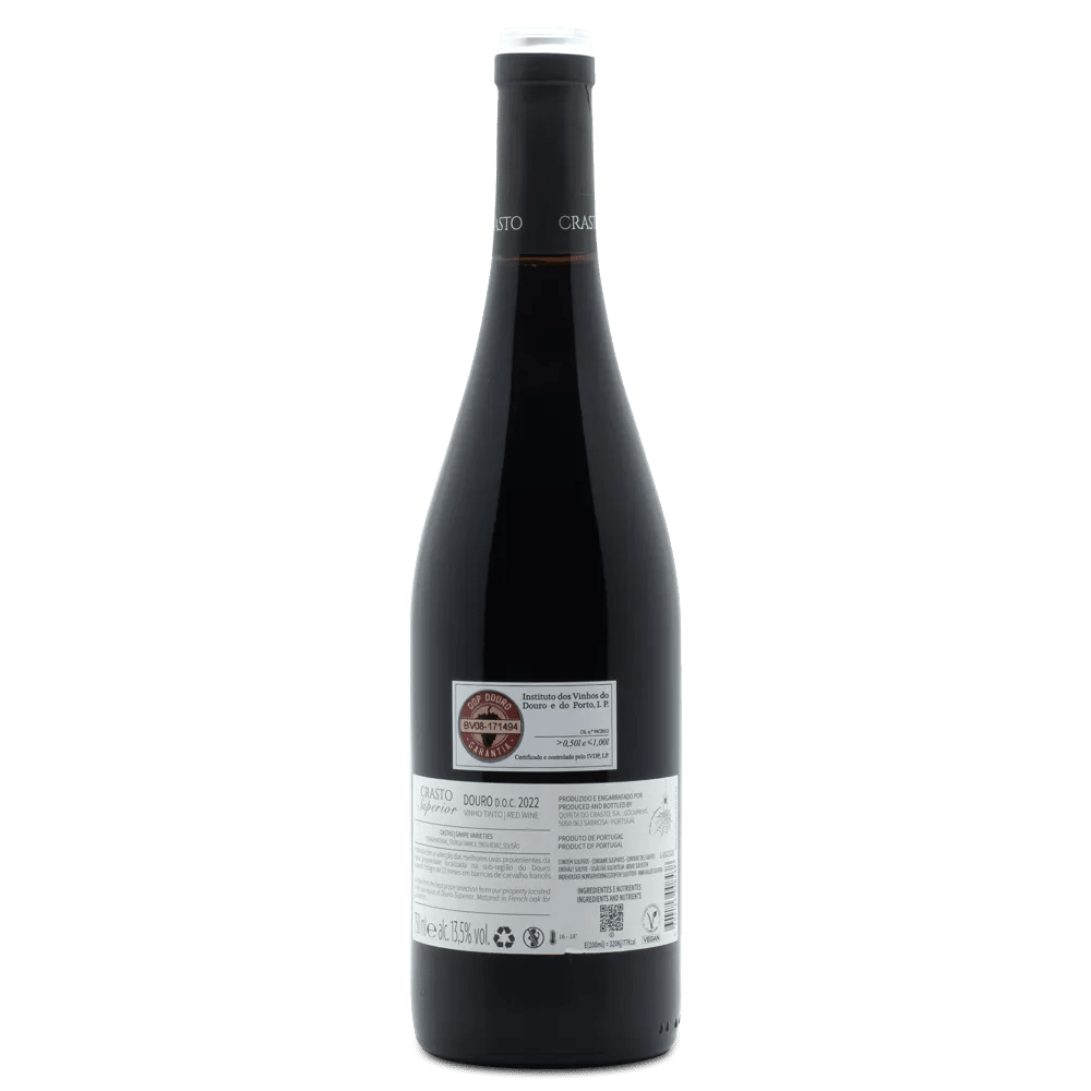 Crasto Superior Red wine back bottle