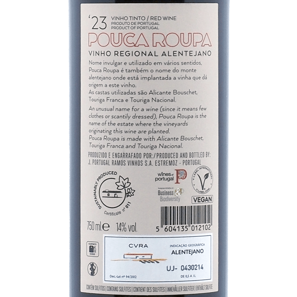 Pouca Roupa - Alentejo - Red Wine - Portugal Best Wines