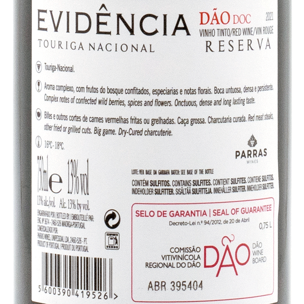 Evidência Touriga Nacional - Portugal Best Wines