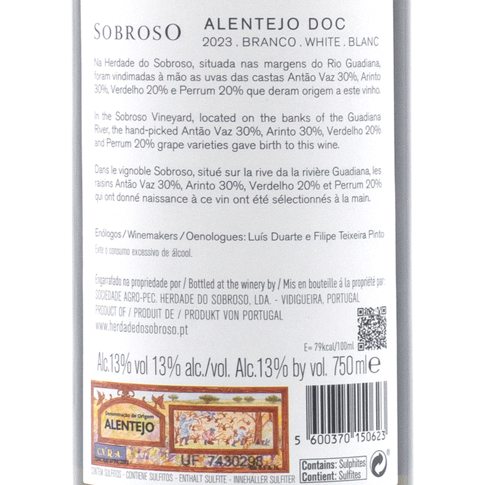 Herdade do Sobroso 2023 - Portugal Best Wines