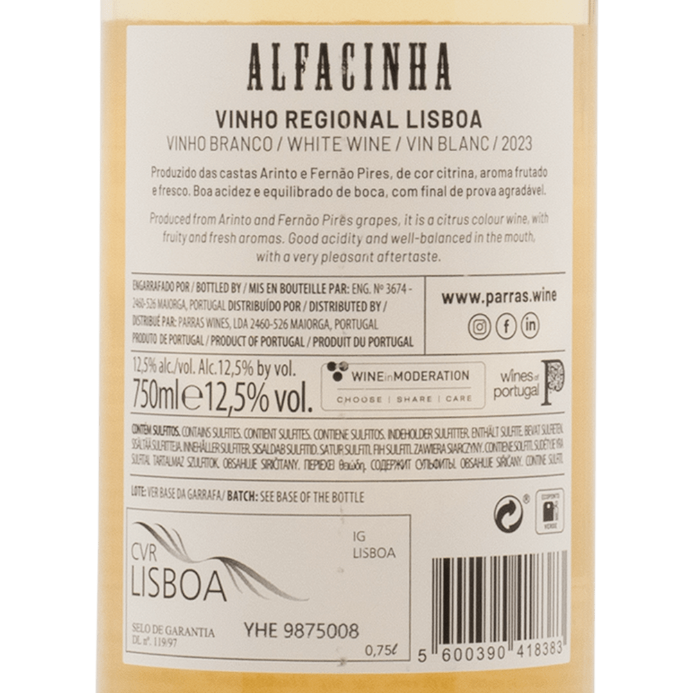 104713 - Alfacinha White - Red Wine - Portugal Best Wines