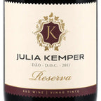 Julia Kemper Reserva red wine bottle label with gold and black design.
