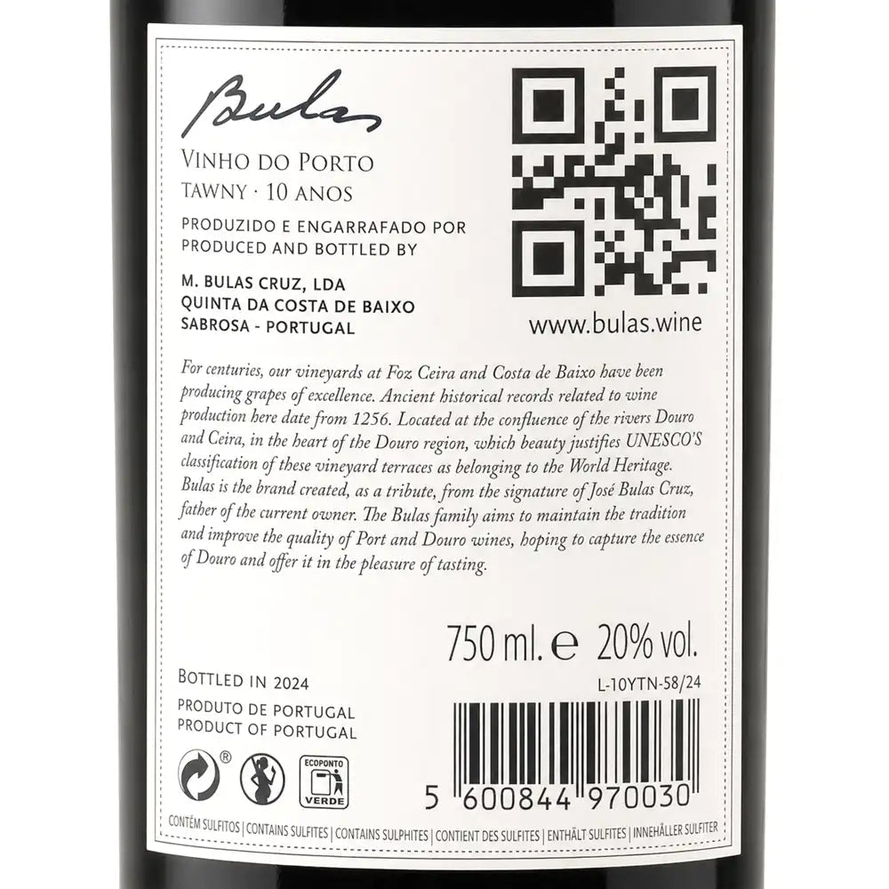 105964 - Bulas 10 Year Old Tawny Port - Port Wine - Portugal Best Wines