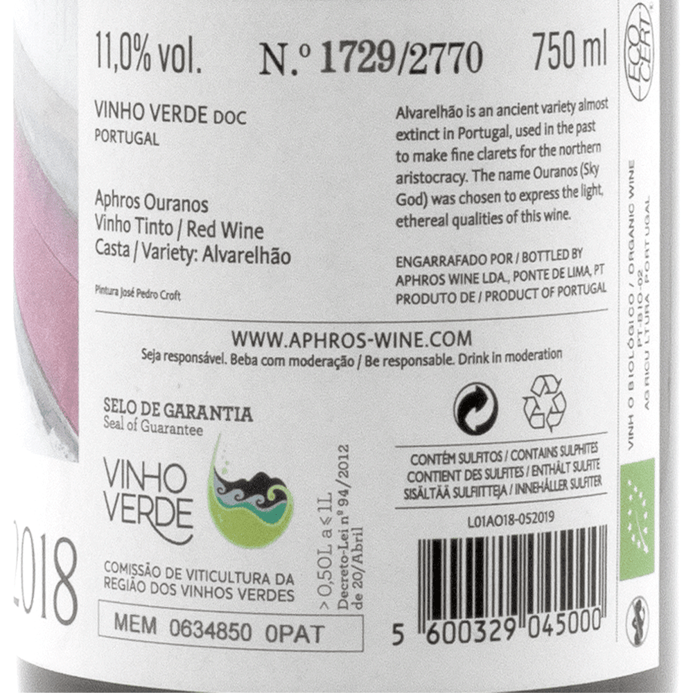 Aphros Ouranos - Aphros Wines - Red Wine - Portugal Best Wines