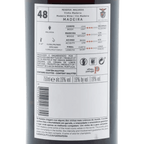 Madeira wine bottle label with text and symbols on a white background