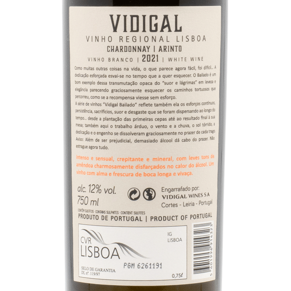 106306 - Vidigal Bailado White - White Wine - Portugal Best Wines