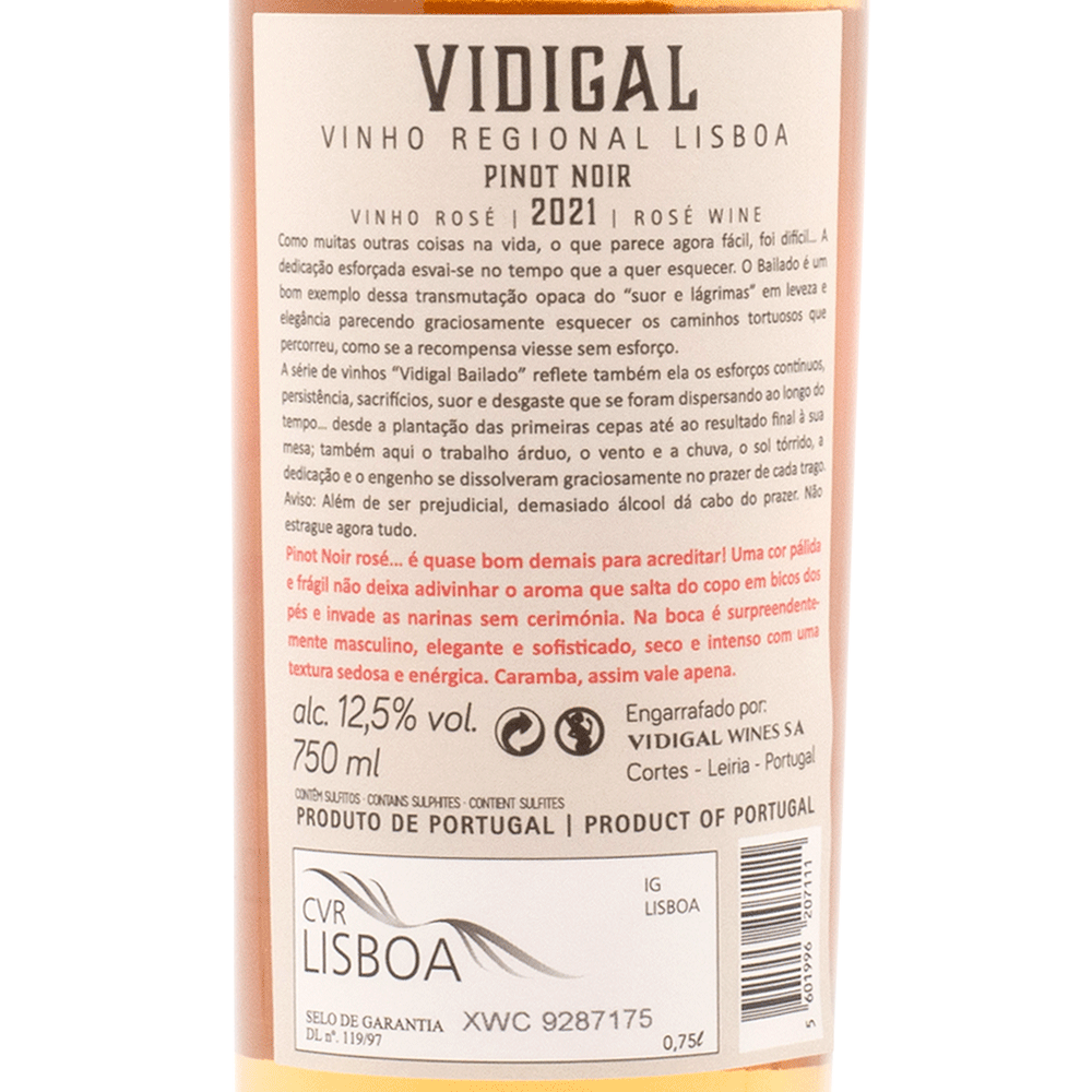 106307 - Vidigal Bailado Rosé - Rosé Wine - Portugal Best Wines