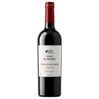 A bottle of Vale D. Maria red wine with a white label and a red foil capsule, set against a plain white background.
