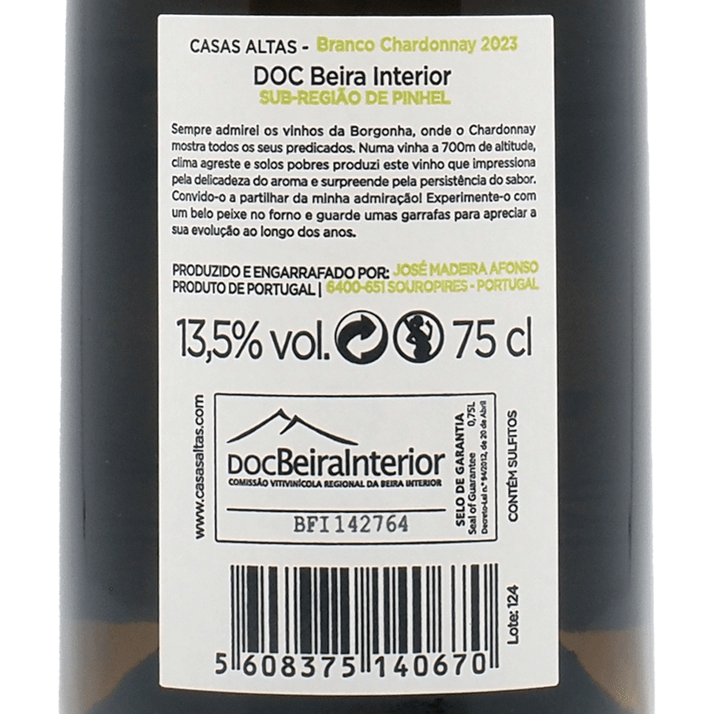 '- Casas Altas White -José Madeira Afonso - White Wine - Portugal Best Wines