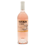 Bottle of Titan of Douro Rosé wine on a white background
