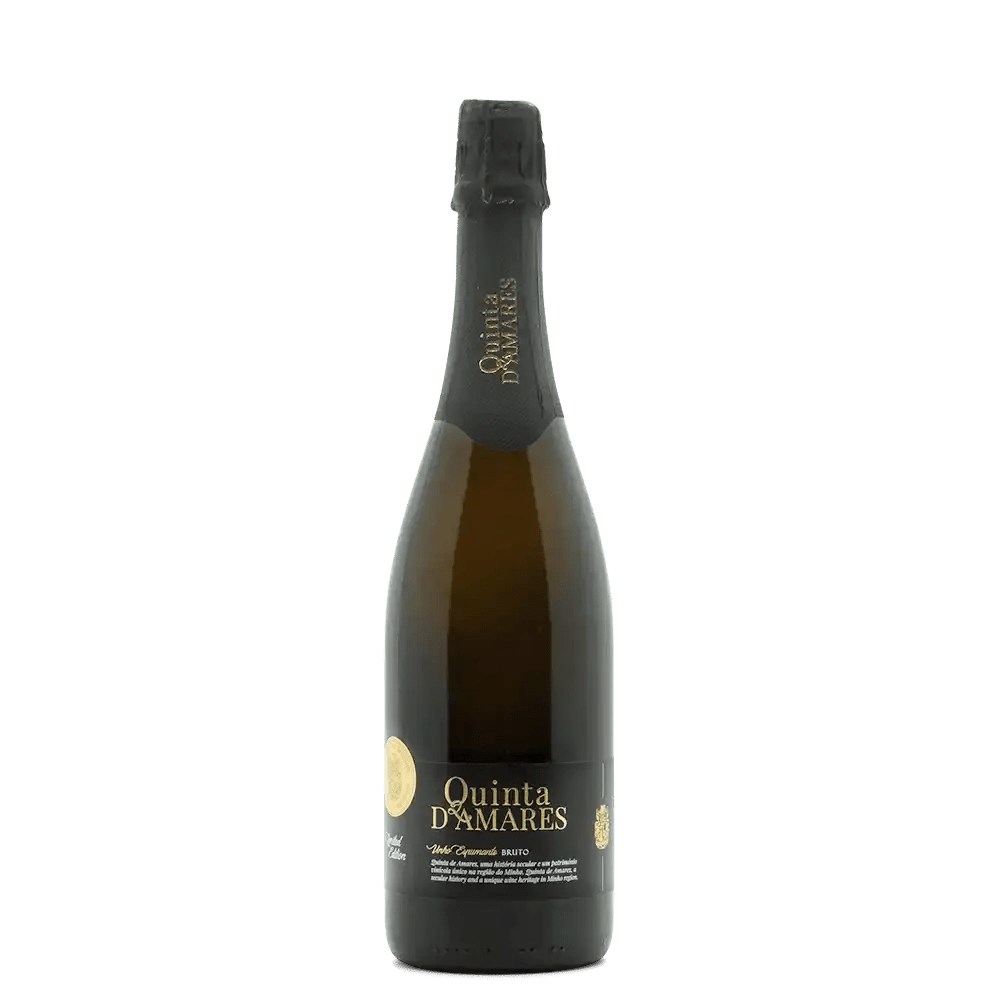 quinta-damares-brut-limited-edition Wine bottle with a black label