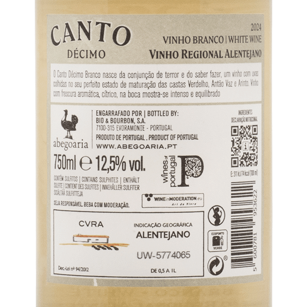 107745 - Canto X Décimo White - White Wine - Portugal Best Wines
