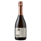 Monteirinhos Nonô Bottle of sparkling wine with rose gold cap on a white background