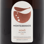 Monteirinhos Nonô Rosé wine bottle label on a dark background