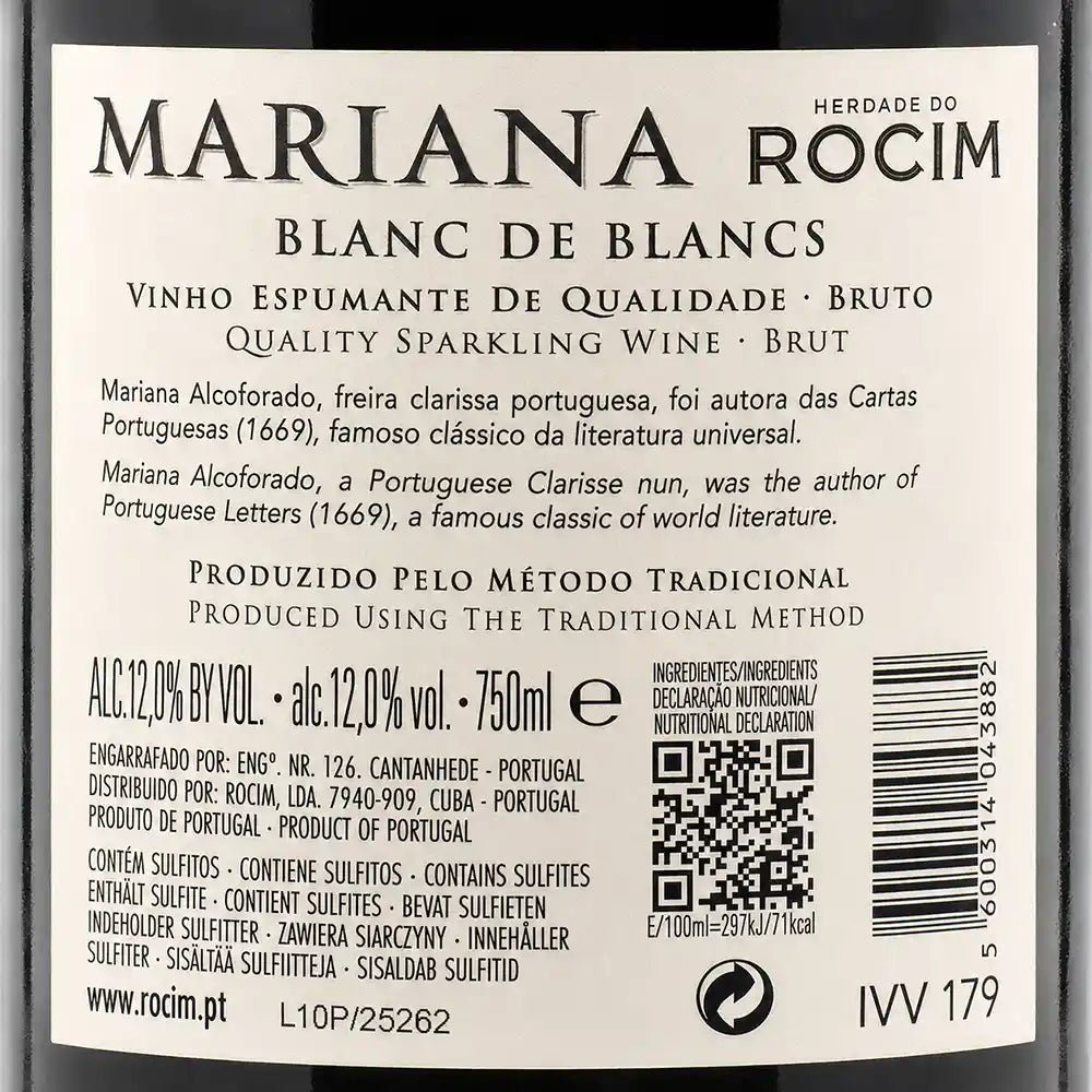 110201 - Mariana Blanc de Blancs Brut - Sparkling Wine - Portugal Best Wines