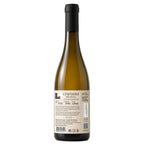 Back view of a glass wine bottle with a black screw cap and a cream-colored label, showing the text 'CERTIDÃO DÃO D.O.C.