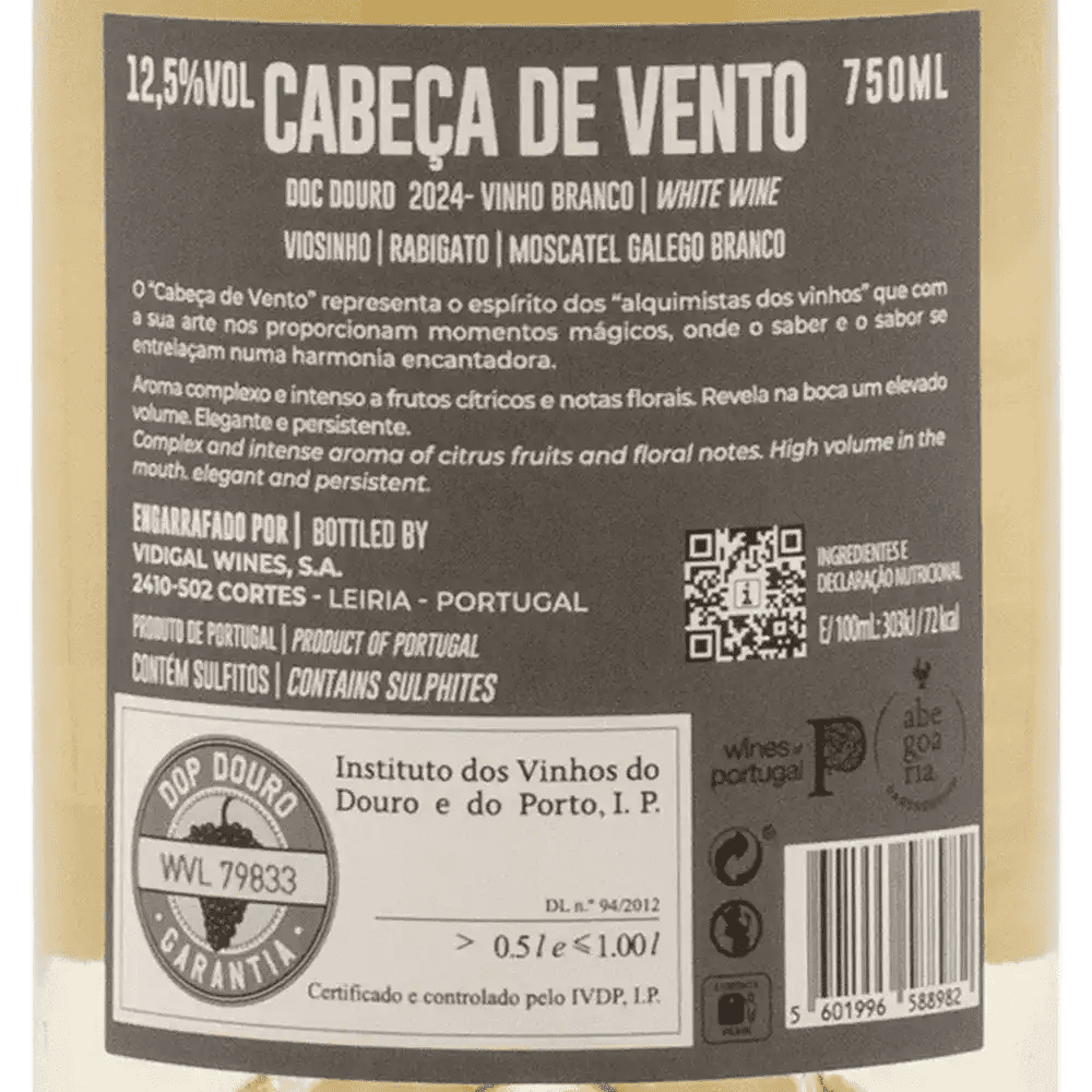 110435 - Cabeça de Vento White 2024 - White Wine - Portugal Best Wines