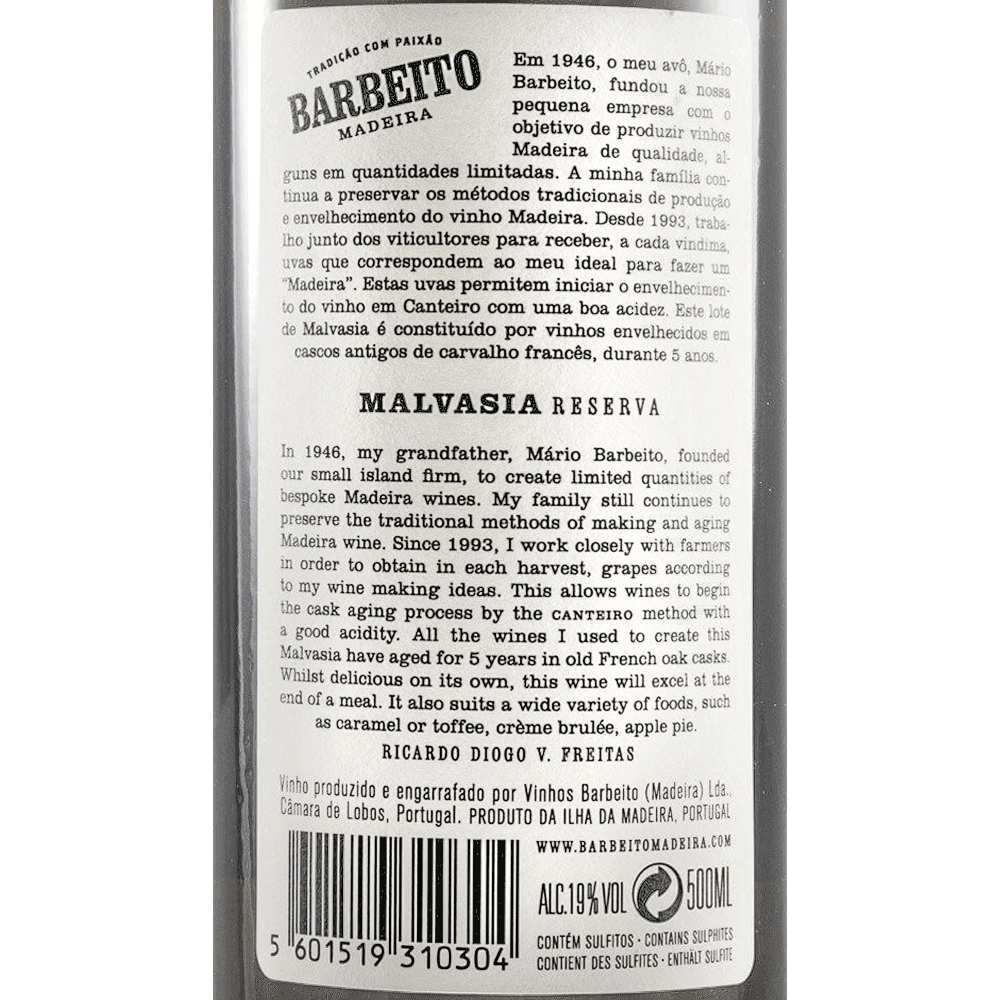110687 - Barbeito Sweet 5 Years - Madeira Wine - Portugal Best Wines