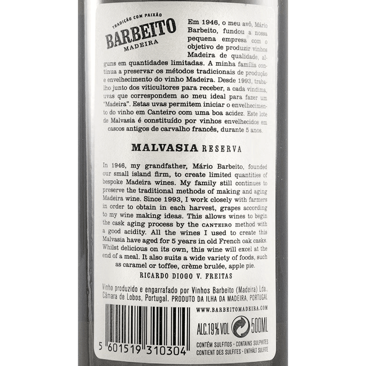 110687 - Barbeito Sweet 5 Years - Madeira Wine - Portugal Best Wines