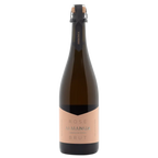 Bottle of Rosé Almanua Brut sparkling wine on a white background