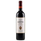 A bottle of Cotto Douro Reserva red wine, featuring a dark glass bottle, a cream-colored label with black text and a gold crest, and a dark red foil capsule at the neck, set against a plain white background.
