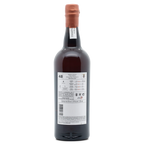 Bottle of Madeira wine with a visible label on a white background