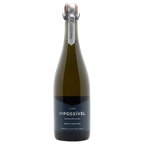 Bottle of Impossivel sparkling wine on a white background