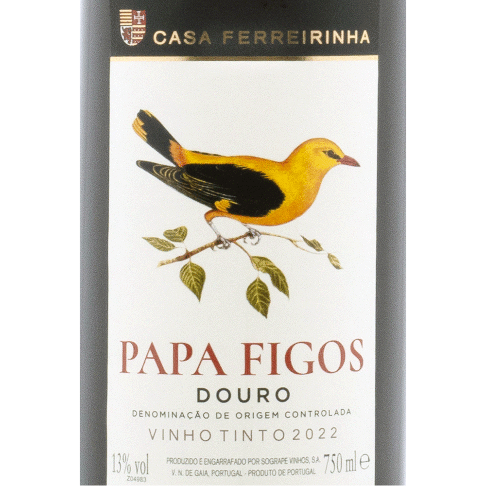 Papa Figos Douro red wine label Casa Ferreirinha Portugal